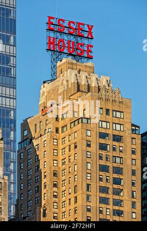 L'Essex House e' un distintivo hotel art deco al 160 di Central Park South. Foto Stock
