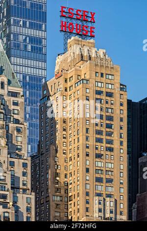 L'Essex House e' un distintivo hotel art deco al 160 di Central Park South. Foto Stock
