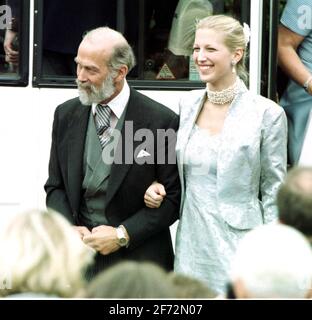 Matrimonio reale Principe Edoardo 1999 Principe Michele di Kent e. Figlia Lady Gabriella Windsor al matrimonio di Edward e. Sophie Rhys-Jones al Castello di Windsor della Cappella di San Giorgio Foto Stock