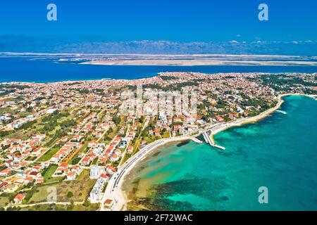 Isola di Vir arcipelago vista panoramica aerea, Dalmazia regione della Croazia Foto Stock