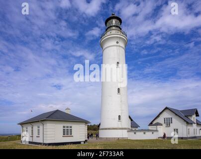 Faro al Museo Bunker, Hirtshals, Regione Nordjylland, Danimarca Foto Stock