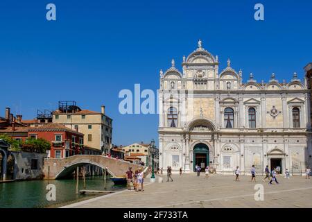 Scuola Grande di San Marco, Campo Santi Giovanni e Paolo, Castello, Venezia, Veneto, Italia Foto Stock