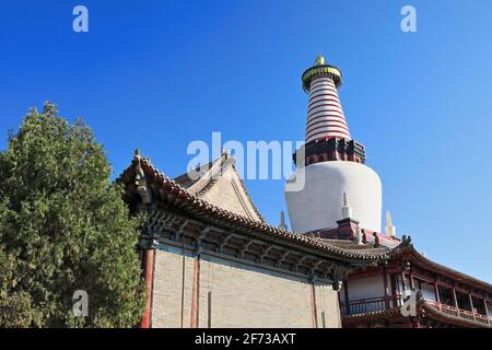 Clay Pagoda-buddista classica Sutras sala di esposizione. Daho si-Grande Tempio del Buddha-Zhangye-Gansu-Cina-1270 Foto Stock