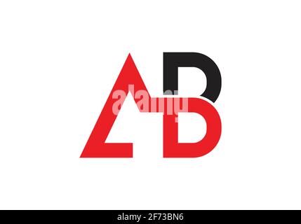 Modello vettoriale del progetto del logo AB della lettera iniziale del monogramma. Illustrazione Vettoriale