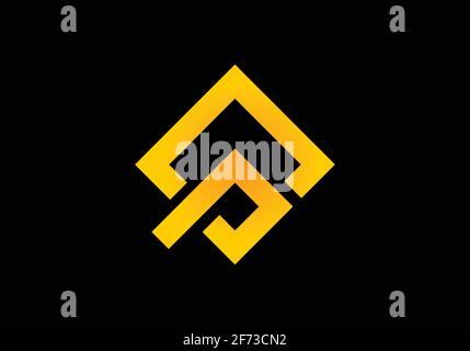 Modello vettoriale di progettazione del logo della lettera A. Design del logo lettera AP Illustrazione Vettoriale