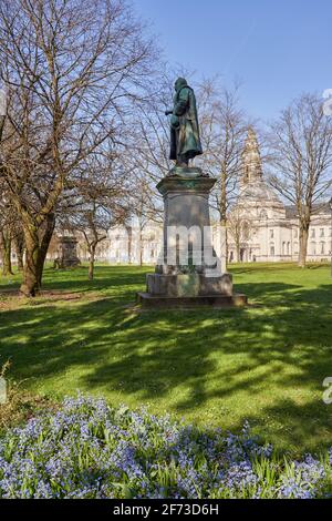 Giardini Gorsedd in primavera, Cathays, Cardiff, Galles del Sud Foto Stock