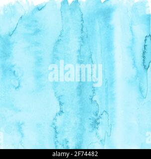 Blue azure acquerelli astratti sfondo per texture e sfondi banner web design Foto Stock