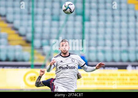 Tomas Pekhart di Legia in azione durante la partita polacca della PKO Ekstraklasa League tra Legia Warszawa e Pogon Szczecin al Marshal Jozef Pilsudski Legia Warsaw Municipal Stadium.(Punteggio finale; Legia Warszawa 4:2 Pogon Szczecin) Foto Stock