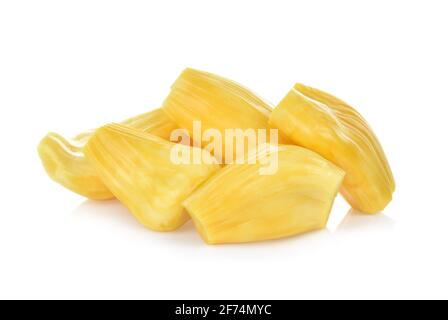 Jackfruit isolati su sfondo bianco. Foto Stock