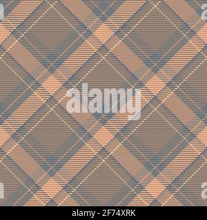 Controllare la consistenza del tessuto senza cuciture della plaid. Stampa diagonale tessuto Illustrazione Vettoriale