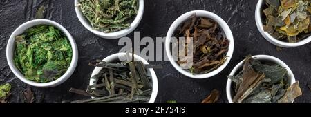 Verdure di mare in alto piano posare panorama Foto Stock