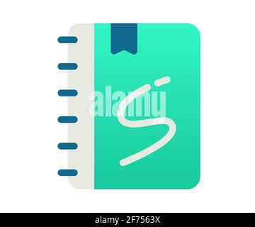 segnalibro di schizzo di un'unica icona isolata con vettore di stile sfumatura illustrazione Foto Stock