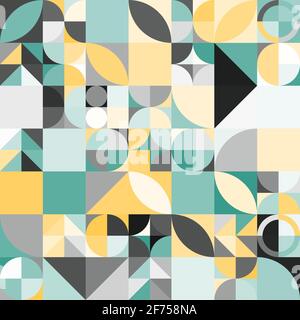 Semplice e pulito modello astratto bauhaus Foto Stock