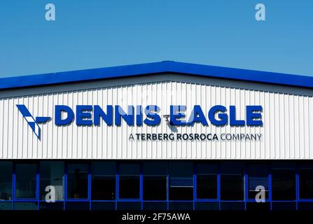 Dennis Eagle Factory, Heathcote Industrial Estate, warwick, Warwickshire, Regno Unito Foto Stock