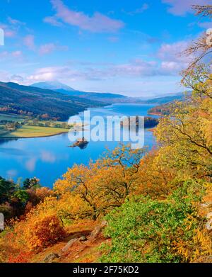 Regno Unito, Scozia, Loch Tummel, Queens View, autunno Foto Stock