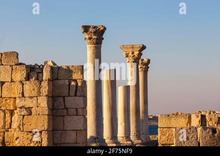 Ukraine, Crimea, Sevastopol, Khersoness, Ruins of ancient theatre Stock Photo