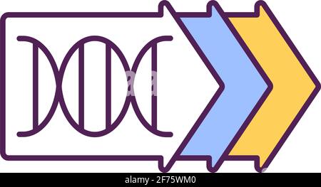 Fase successiva dell'icona colore RGB covid Illustrazione Vettoriale