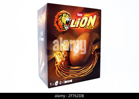 Uovo di cioccolato Nestle Lion Foto Stock