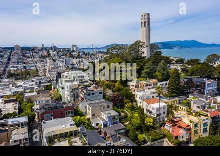 Coit Tower, San Francisco, California, Stati Uniti d'America Foto Stock