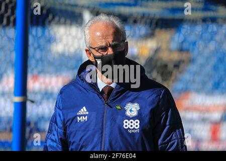 Sheffield, Regno Unito. 05 aprile 2021. Mick McCarthy, direttore di Cardiff City, arriva a Hillsborough a Sheffield, Regno Unito il 4/5/2021. (Foto di Mark Cosgrove/News Images/Sipa USA) Credit: Sipa USA/Alamy Live News Foto Stock