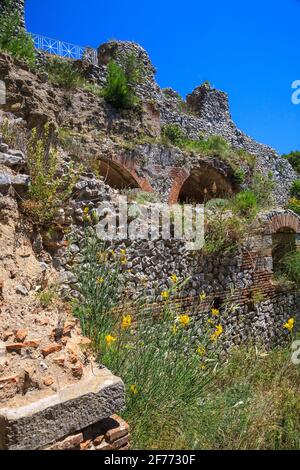 I quartieri dei Servi della Villa Romana Jovis sull'Isola di Capri Foto Stock