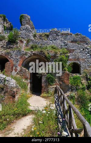 I quartieri dei Servi della Villa Romana Jovis sull'Isola di Capri Foto Stock