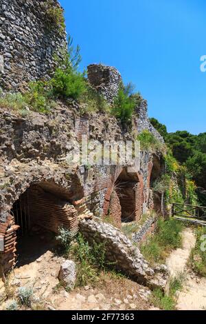 I quartieri dei Servi della Villa Romana Jovis sull'Isola di Capri Foto Stock