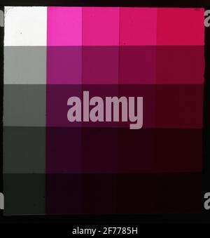 Immagine Skiopticon del Dipartimento di Fotografia del Royal Institute of Technology. Utilizzo da parte del professor Helmer Bäckström come materiale didattico. Bäckström è stato il primo professore svedese di fotografia al Royal Institute of Technology di Stoccolma 1948-1958.Röd Credit. Foto Stock