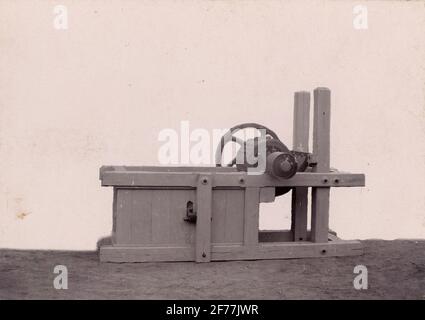 Macchina fabbricata presso la fonderia e l'officina meccanica Lyyby. Foto Stock