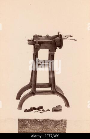 Macchina fabbricata presso la fonderia e l'officina meccanica Lyyby. Foto Stock