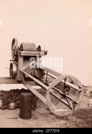 Macchina fabbricata presso la fonderia e l'officina meccanica Lyyby. Foto Stock