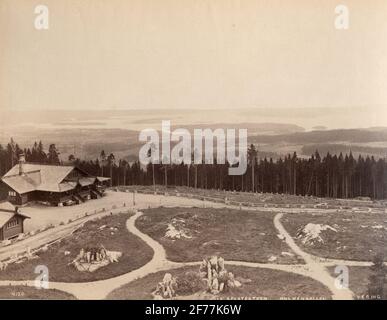 Foto dall'album fotografico associato Ansgar Betulander. Cabina sportiva superiore a Holmenkollen, Norvegia. Foto Stock