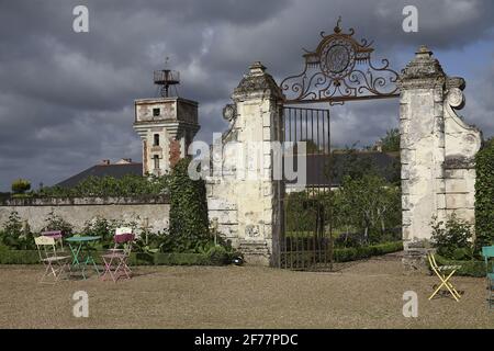 Francia, Indre et Loire, Valle della Loira dichiarata Patrimonio Mondiale dall'UNESCO, Vernou-sur-Brenne, Jallanges castello Foto Stock