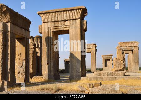 Iran, Persepoli, patrimonio mondiale dell'UNESCO, Palazzo Darius Foto Stock