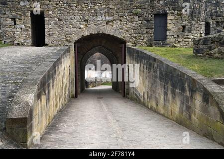 Francia, Aisne, Château-Thierry, la porta Saint-Jean del vecchio castello Foto Stock
