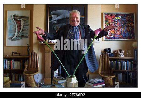 George Melly Jass cantante a casa a Londra - luglio 2001 Foto Stock