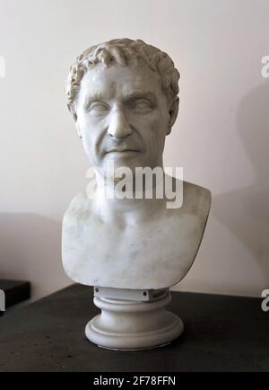 Busto di marmo di Cornelio Lentulus, console romano (199 a.C.). Copia del periodo adrianico dall'originale del II. Cent. BC. Museo di Napoli. Italia. Foto Stock