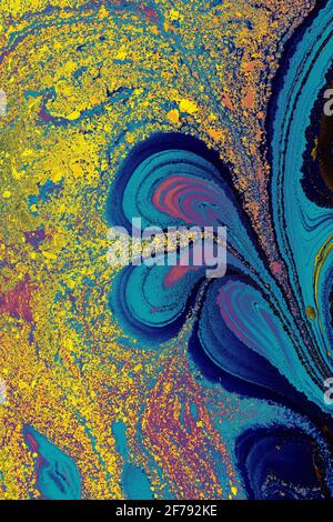 Intenso mix di colori vivaci. Design astratto e moderno di modelli di sfondo Foto Stock