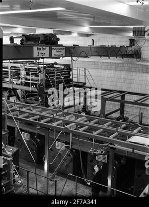 Foto di Svenska Dagbladet? Nastro in rotolo nella società di stampa. Foto Stock