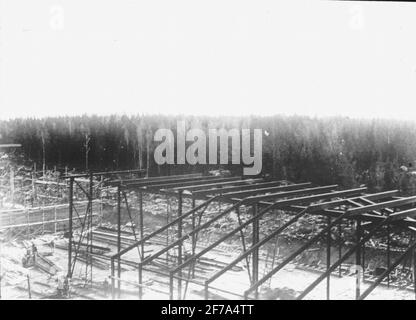 Costruttore: Impresa di costruzioni Contraente, Stoccolma. Lavori di costruzione della fabbrica. Foto Stock