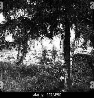 Monitor Skioptic con motivi dei viaggi di Sigurd Curman in Europa. Vista di Granada. Foto Stock