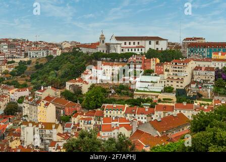Miradouro da Graca, Lisbona, Portogallo Foto Stock