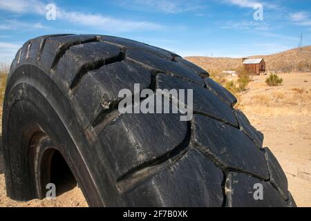 Randsburg è un'antica città mineraria della contea di Kern, California, Stati Uniti, che ad un certo punto ha spostato milioni di dollari di oro minerale. Foto Stock