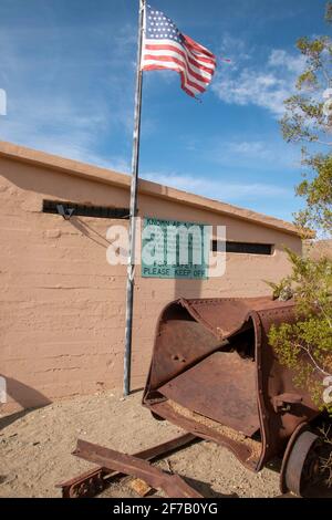 Randsburg è un'antica città mineraria della contea di Kern, California, Stati Uniti, che ad un certo punto ha spostato milioni di dollari di oro minerale. Foto Stock