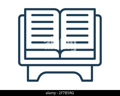 leggi islam musulmano ramadan unica icona isolata con stile contorno illustrazione vettoriale Foto Stock