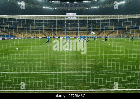 KIEV, UCRAINA - 28 MARZO 2021: La partita di calcio del turno di qualificazione Gruppo D della Coppa del mondo 2022 Ucraina vs Finlandia Foto Stock