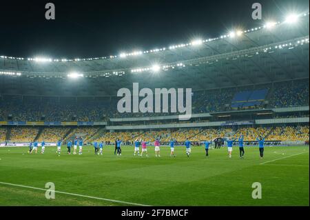 KIEV, UCRAINA - 28 MARZO 2021: La partita di calcio del turno di qualificazione Gruppo D della Coppa del mondo 2022 Ucraina vs Finlandia Foto Stock