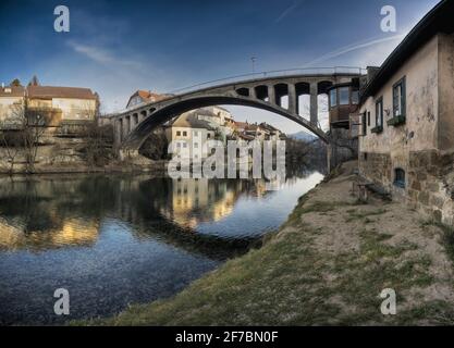 Vecchio ponte a Waidhofen an der Ybbs, Austria, bassa Austria, Mostviertel Foto Stock