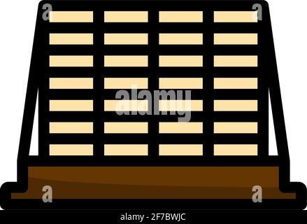 Icona di Construction Pallet. Contorno grassetto modificabile con disegno riempimento colore. Illustrazione vettoriale. Illustrazione Vettoriale