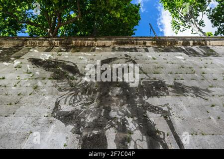 William Kentridge, artista, Lungotevere, River, Tevere, Roma, Lazio, Italia, Europa Foto Stock
